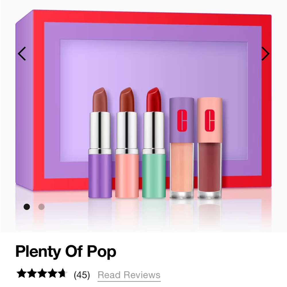 NIB Clinique Plenty of Pop - lipstick & lip gloss set of 5